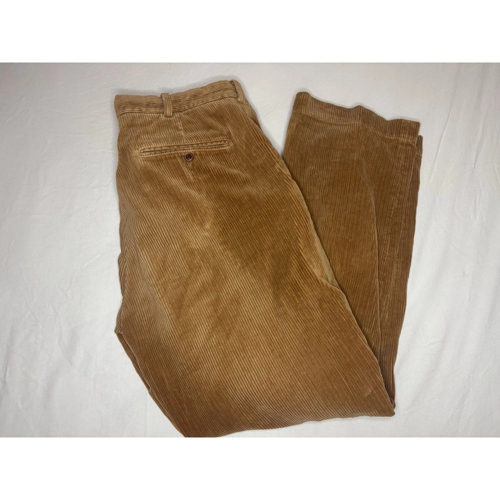 Vintage Polo by Ralph Lauren Corduroy‎ Preston Pants Men's 36x32 Tan Khaki READ!